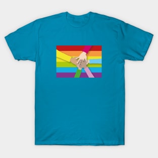 LGBTQ Flag Rainbow Colors Hands T-Shirt